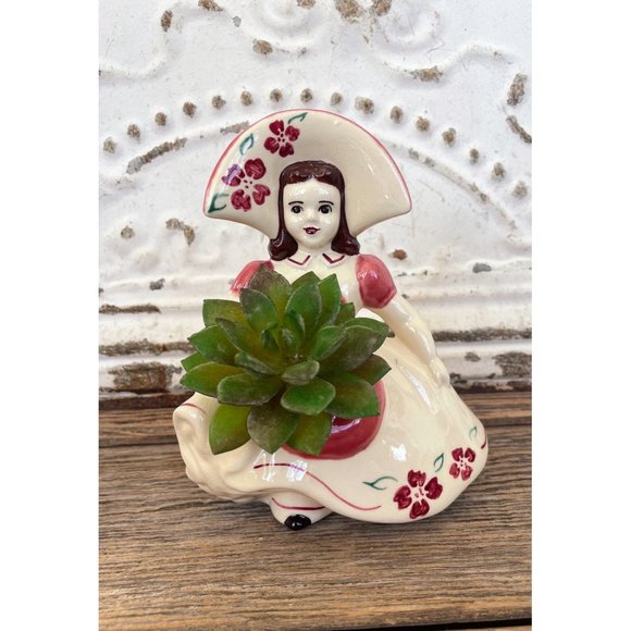 Vintage 1950s Golderhammer Ceramics Dutch Lady Planter - Picture 11 of 11